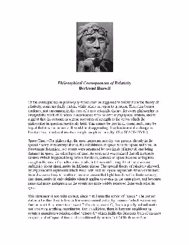 خرید و دانلود نسخه کامل کتاب Philosophical Consequences of Relativity