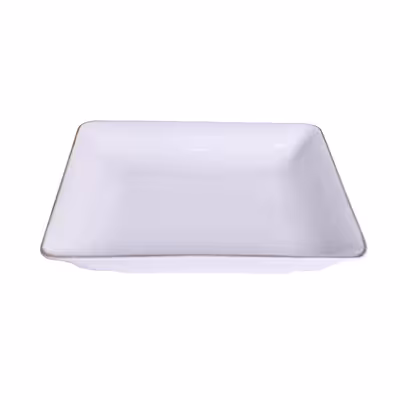 بشقاب خورش خوری شرکت صنایع چینی تقدیس مدل فلت خط طلا 