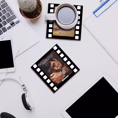 زیر لیوانی لوکسینو مدل تبلیغات قدیمی مجموعه 6 عددی