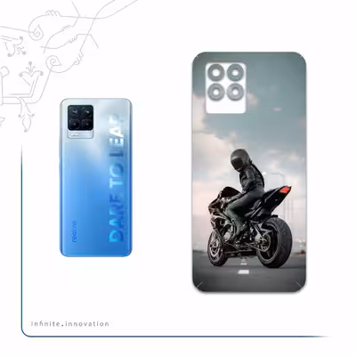 برچسب پوششی ماهوت مدل Motorcycling مناسب برای گوشی موبایل ریلمی 8 Pro
