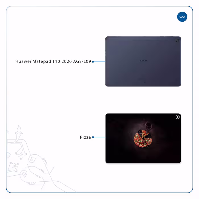 برچسب پوششی ماهوت مدل Pizza مناسب برای تبلت هوآوی Matepad T10 2020 AGS-L09