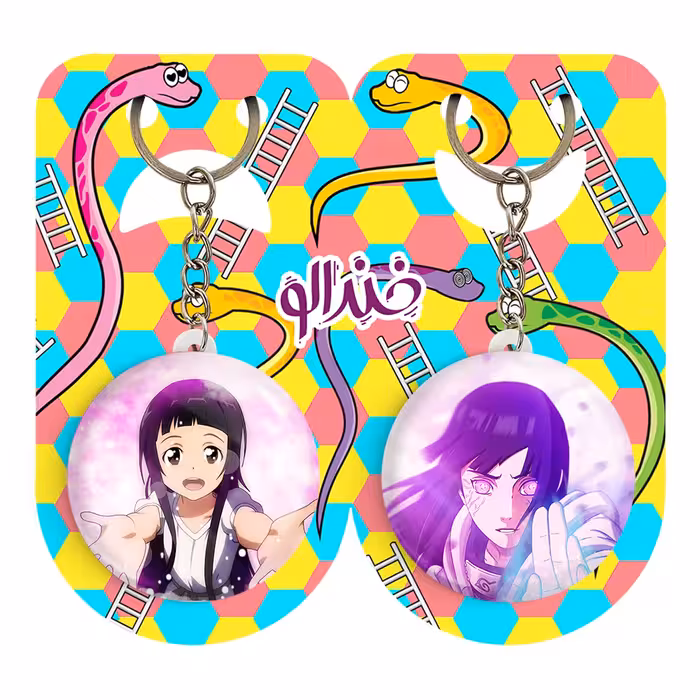 جاکلیدی خندالو مدل هیناتا هیوگا و یو انیمه دختر کد 1214812145 مجموعه 2 عددی