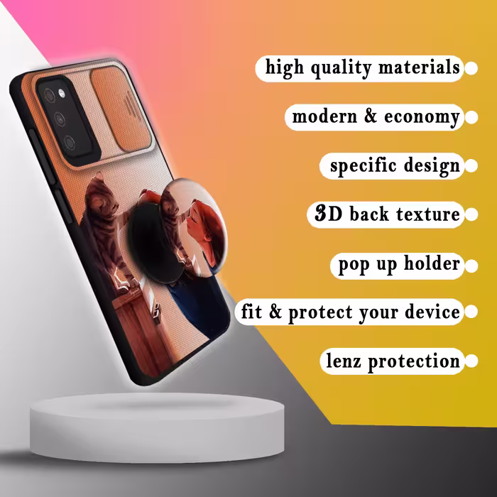 کاور لاین کینگ مدل GORBEHNAZ J2 مناسب برای گوشی موبایل سامسونگ Galaxy A03s به همراه پایه نگهدارنده