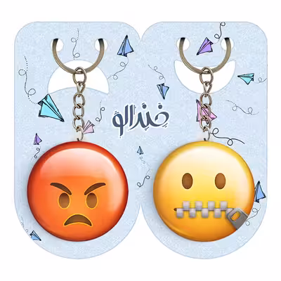 جاکلیدی خندالو مدل ایموجی کد 12981292 مجموعه 2 عددی