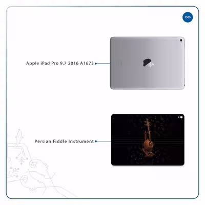 برچسب پوششی ماهوت مدل Persian Fiddle Instrument مناسب برای تبلت اپل iPad Pro 9.7 2016 A1673