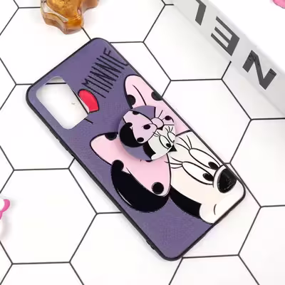 کاور دخترانه طرح مینی موس کد 715 مناسب برای گوشی موبایل سامسونگ Galaxy A71 به همراه پاپ سوکت