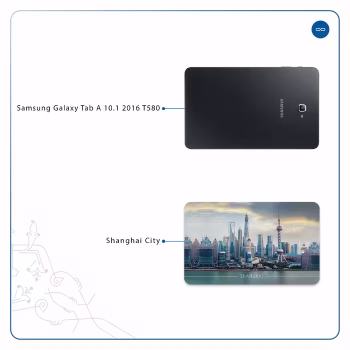 برچسب پوششی ماهوت مدل Shanghai City مناسب برای تبلت سامسونگ Galaxy Tab A 10.1 2016 T580