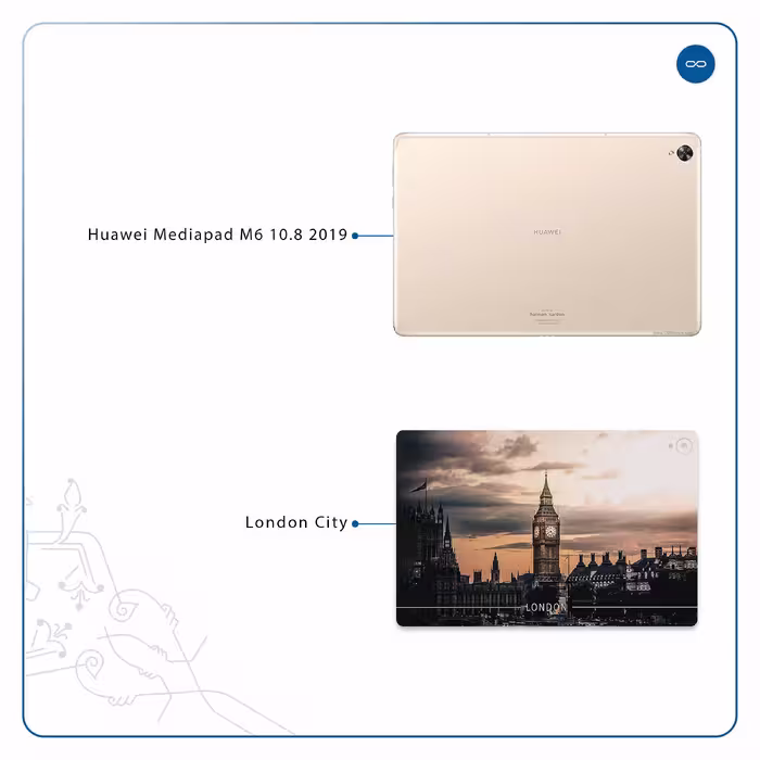 برچسب پوششی ماهوت مدل London City مناسب برای تبلت هوآوی Mediapad M6 10.8 2019