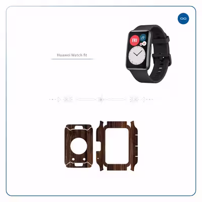 برچسب ماهوت طرح Dark Walnut Wood مناسب برای ساعت هوشمند هوآوی Watch Fit