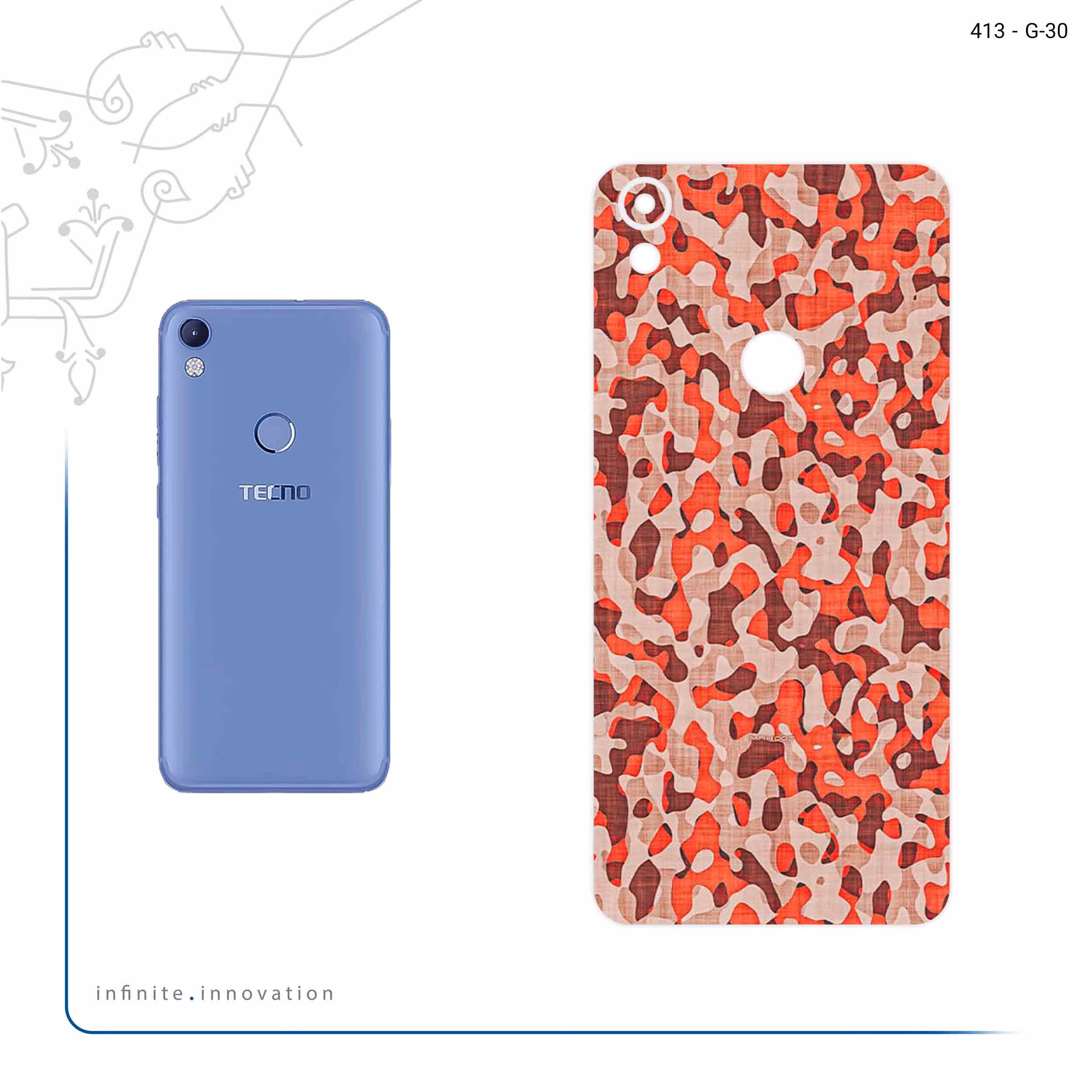 برچسب پوششی ماهوت مدل Red Infantry Army مناسب برای گوشی موبایل تکنو Camon CM