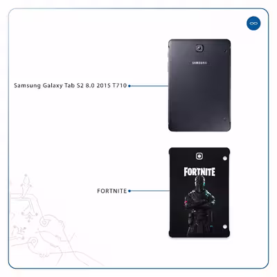 برچسب پوششی ماهوت مدل Fortnite-Game مناسب برای تبلت سامسونگ Galaxy Tab S2 8.0 2015 T710