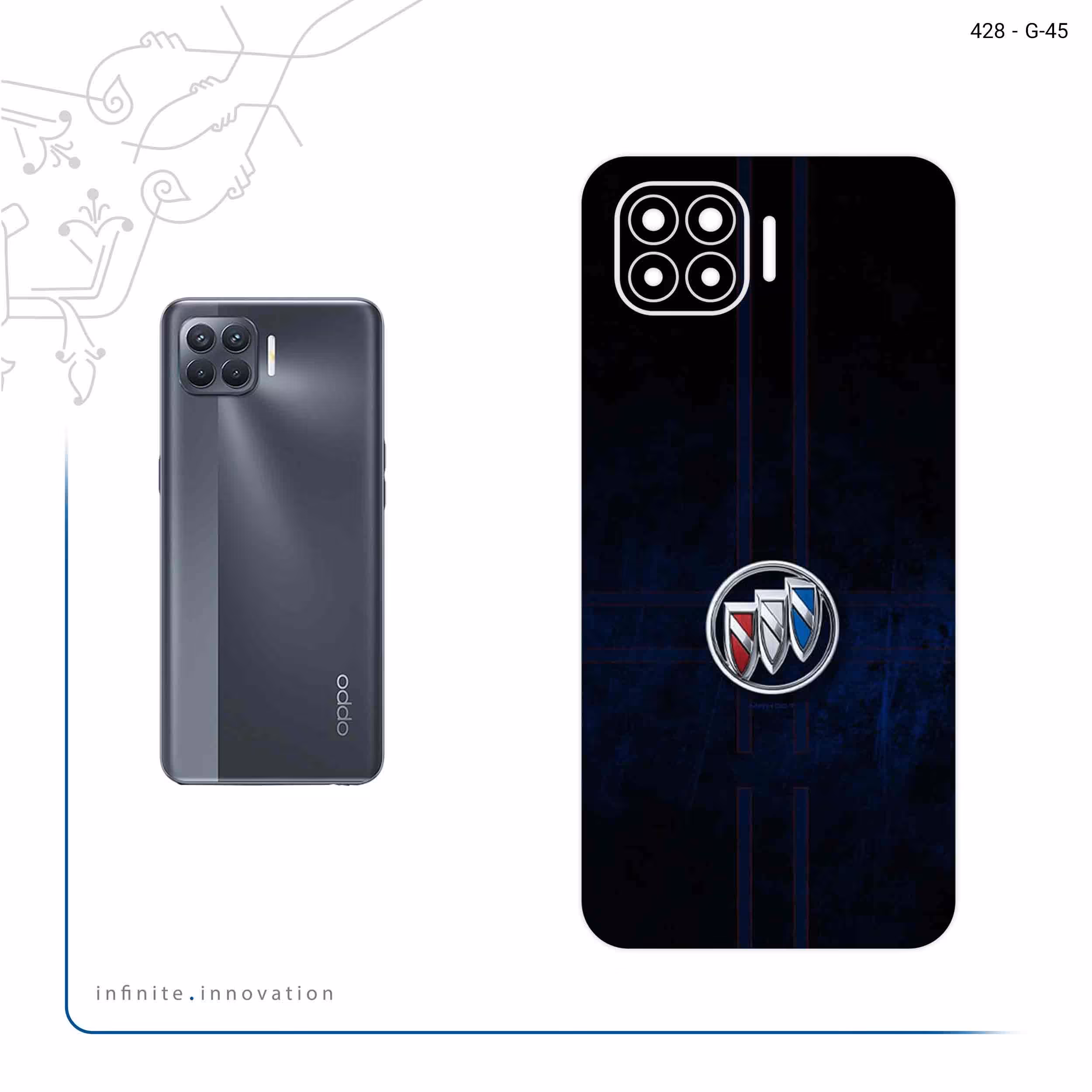 برچسب پوششی ماهوت مدل Buick مناسب برای گوشی موبایل اپو A93