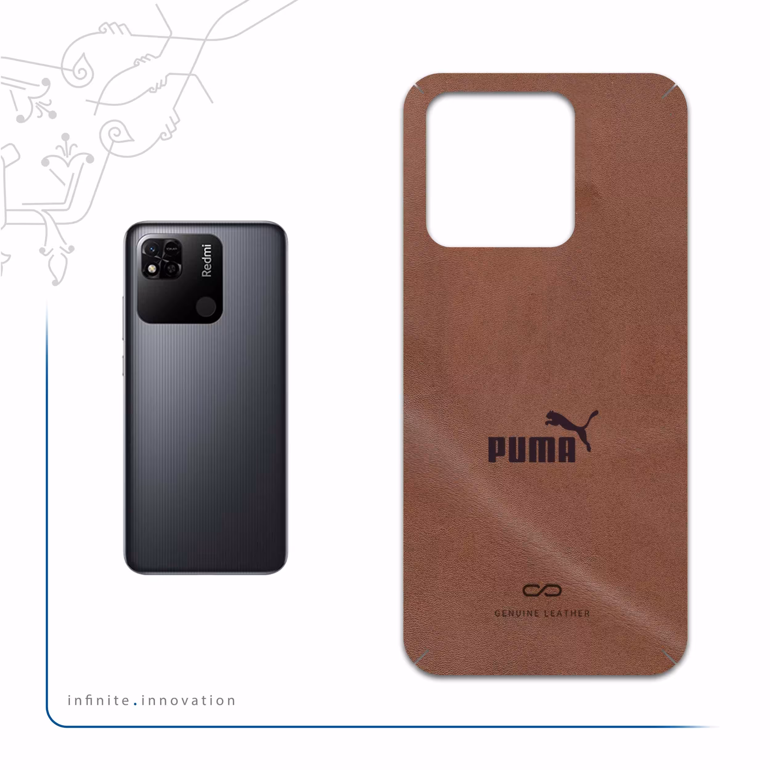 برچسب پوششی ماهوت مدل MNL-PUMA مناسب برای گوشی موبایل شیائومی Redmi 10A