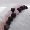 دستبند مدل رز کوارتز و لاوا کشی بسته 2 عددی