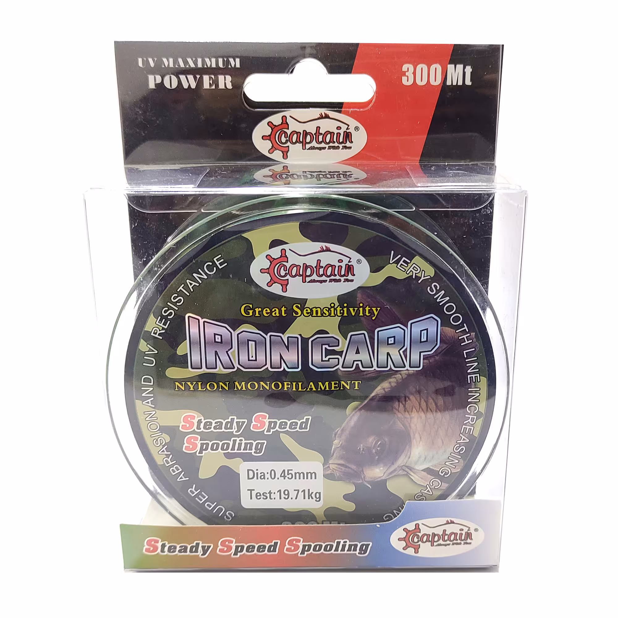 نخ ماهیگیری کاپیتان مدل IRON CARP سایز 045