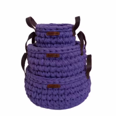 سبد قلاب بافی تریکو برفی کد s12 مجموعه 3 عددی