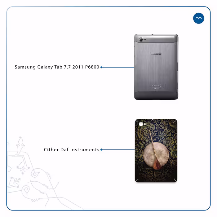 برچسب پوششی ماهوت مدل Setar-Daf-Instruments مناسب برای تبلت سامسونگ Galaxy Tab 7.7 2011 P6800