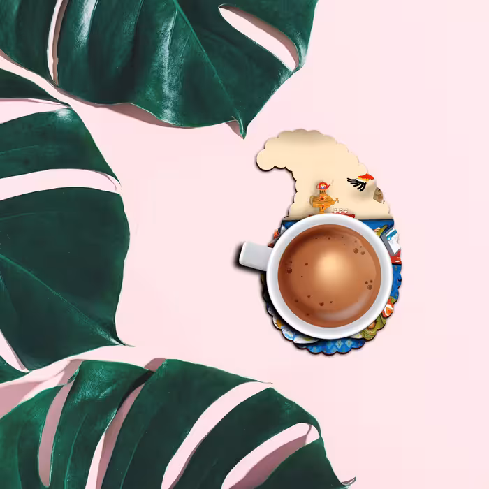 زیر لیوانی مدل بته جقه طرح ترمه مجموعه 6 عددی