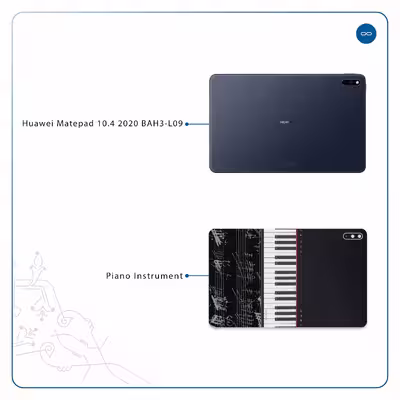 برچسب پوششی ماهوت مدل Piano-Instrument مناسب برای تبلت هوآوی Matepad 10.4 2020 BAH3-L09
