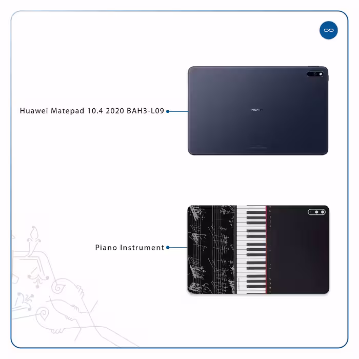 برچسب پوششی ماهوت مدل Piano-Instrument مناسب برای تبلت هوآوی Matepad 10.4 2020 BAH3-L09