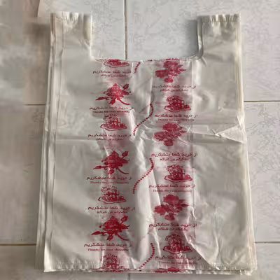 نایلون بسته بندی مدل چاپدار دسته دار بسیار ضخیم کد 65.75 بسته 4 کیلوگرم