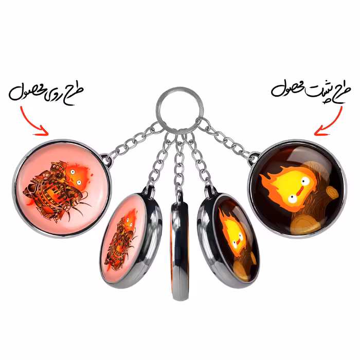 جاکلیدی خندالو طرح کالسیفر انیمه قلعه متحرک هاول مدل دوطرفه کد 1288912881