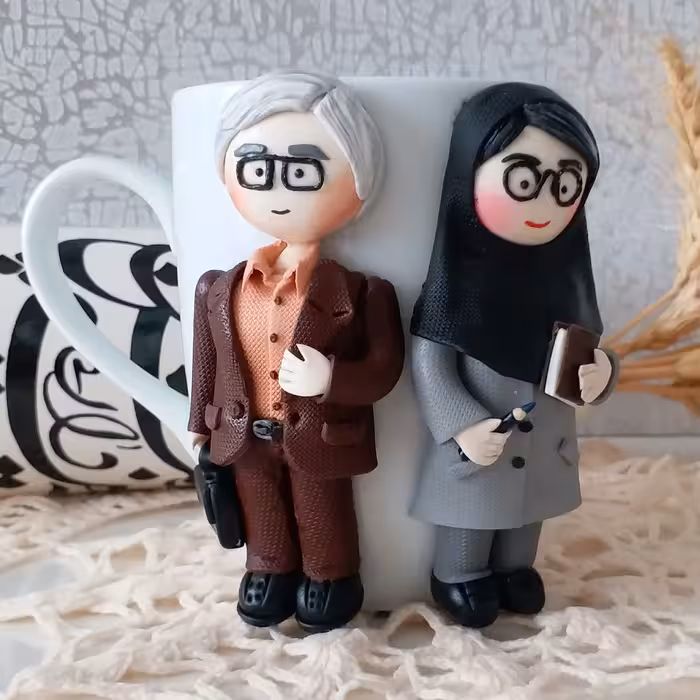 ماگ مدل خانم و آقا معلم B368