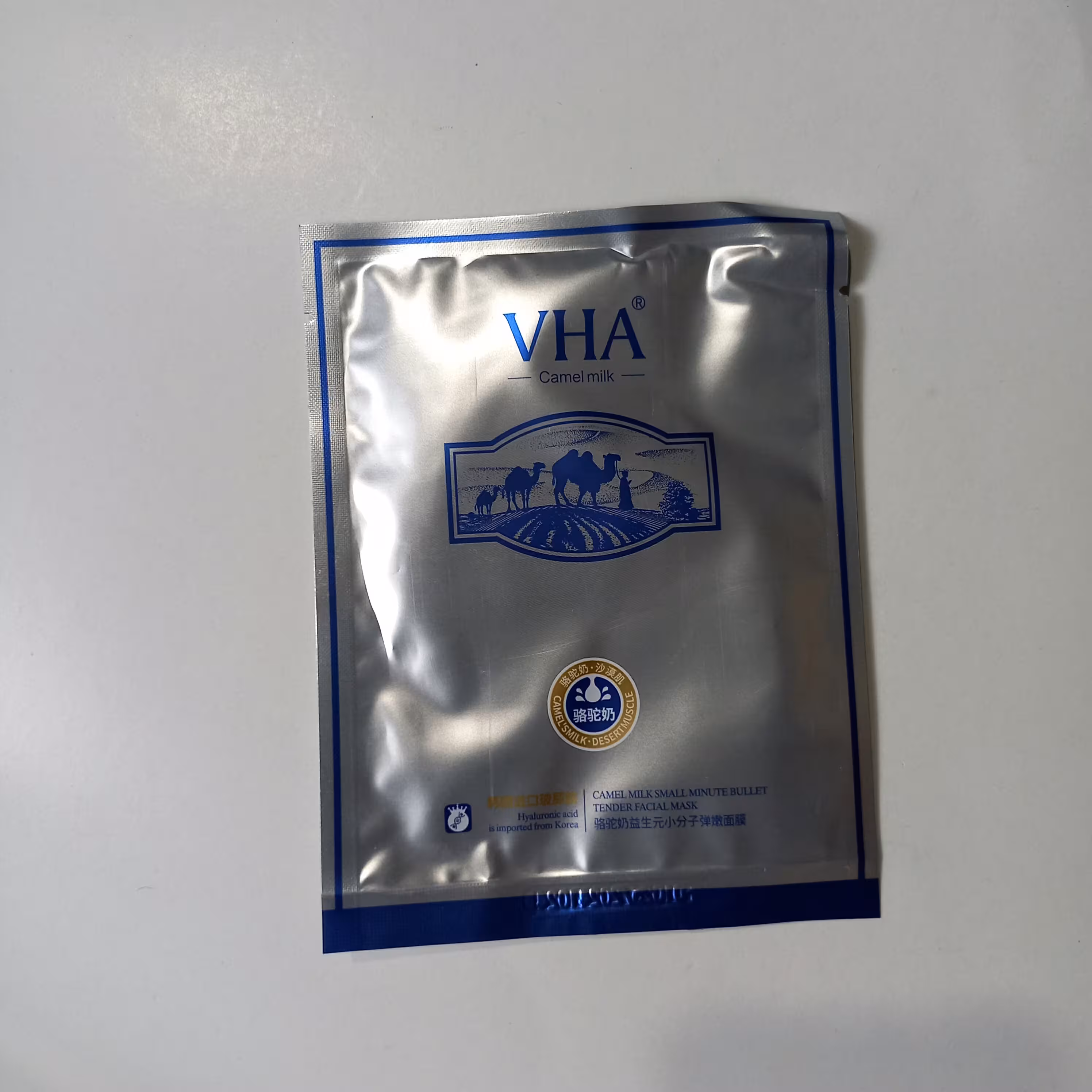 ماسک صورت ورقه ای شیر شتر VHAمحصولات پوست مهتا