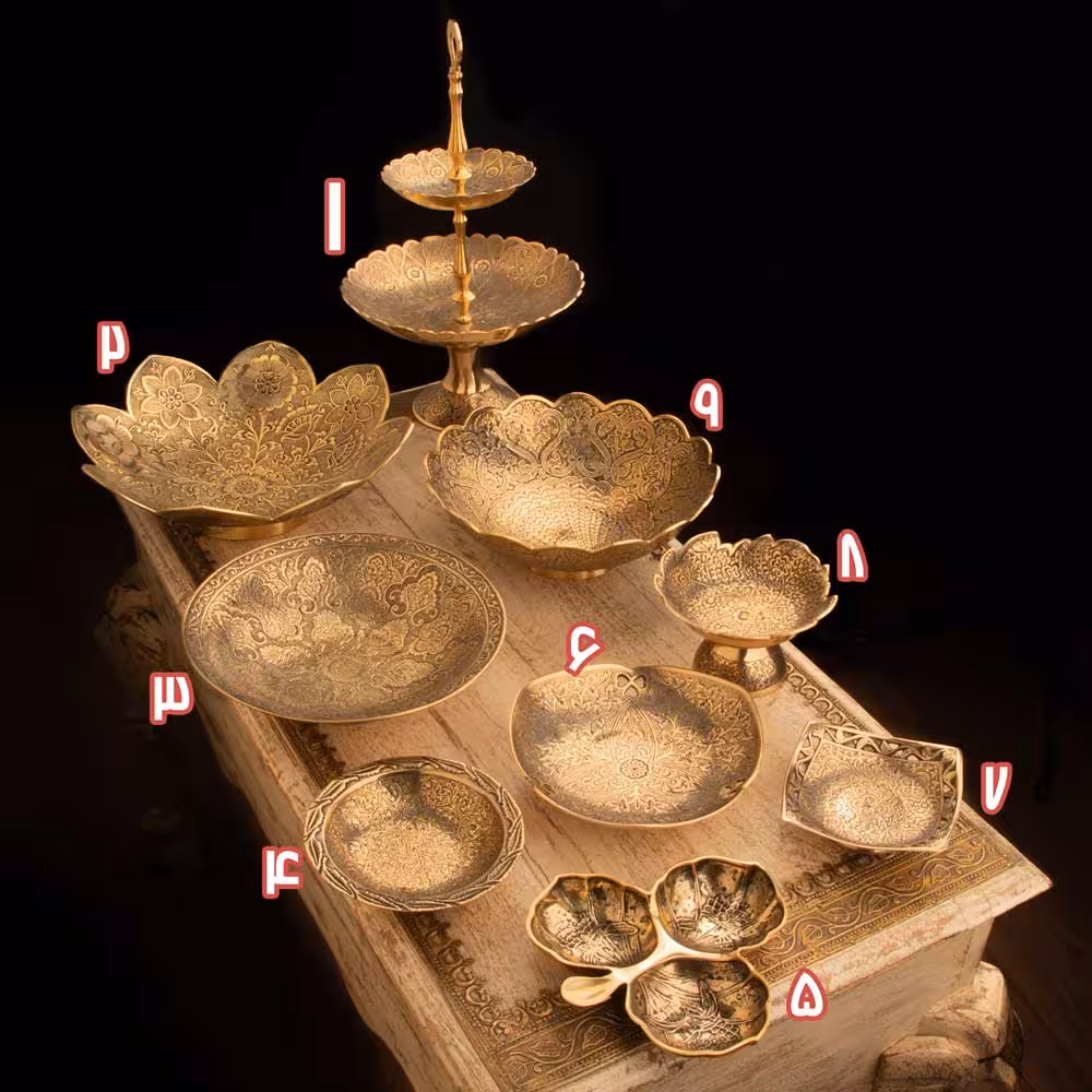 ست ظروف برنجی 434