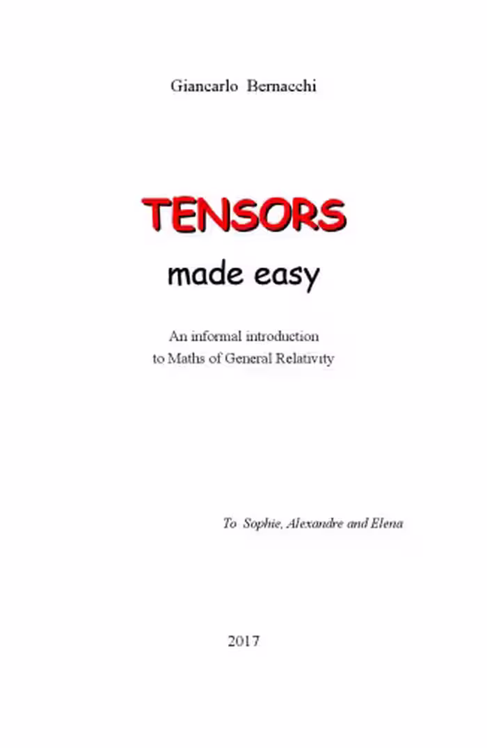 خرید و دانلود نسخه کامل کتاب Tensors made easy