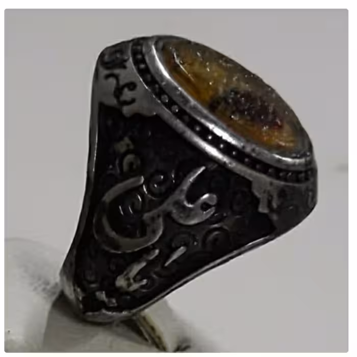 انگشتر کهربا خطی کلکسیونی درجه یک