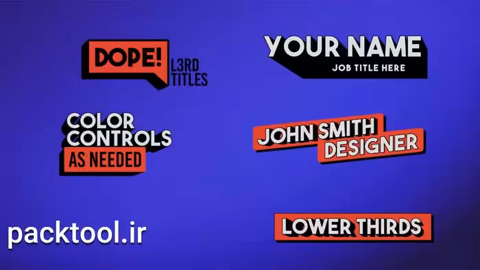 دانلود پروژه آماده زیرنویس پیش بینی Dope Lower Thirds افتر افکت - پک تول
