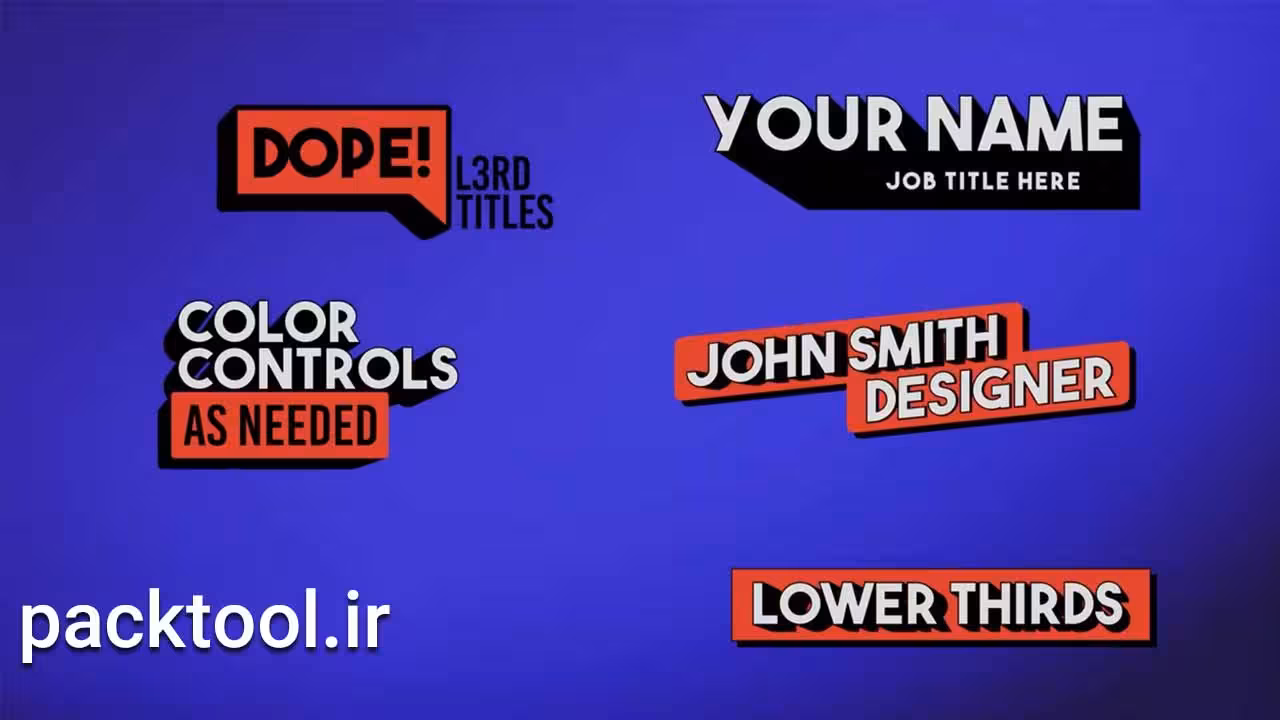 دانلود پروژه آماده زیرنویس پیش بینی Dope Lower Thirds افتر افکت - پک تول