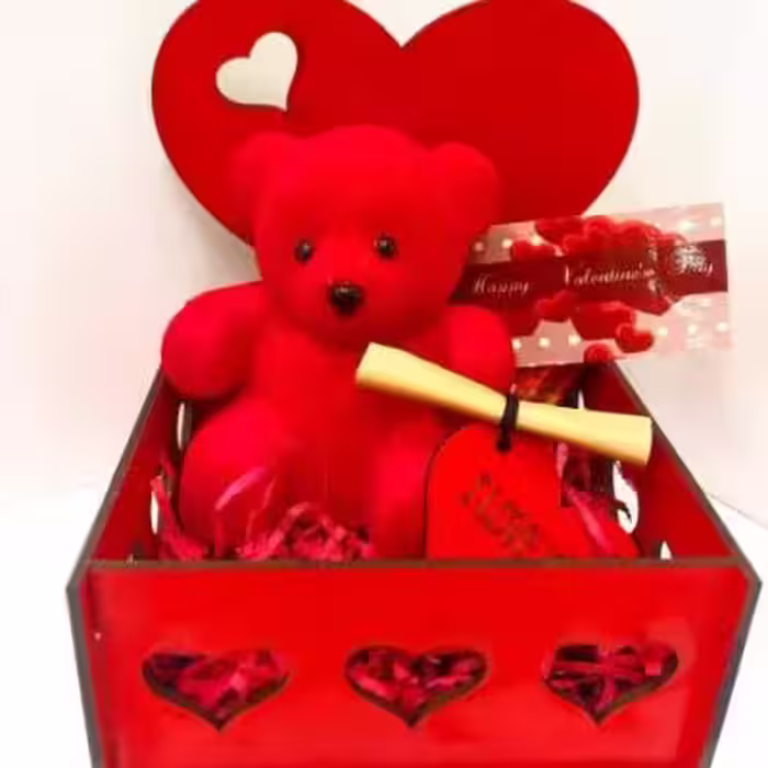 باکس قلبی خرس نشسته