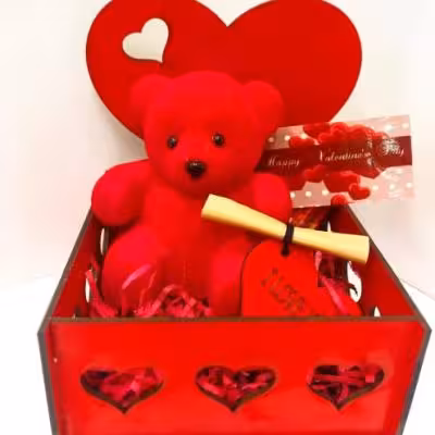 باکس قلبی خرس نشسته