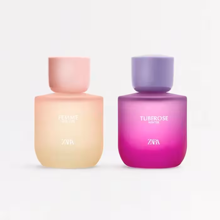 عطر دو قلو و زارا وینتر کالکشن فم و تیوب رزFEMME WINTER EDT   TUBEROSE WINTER EDT 2 X 90 ML