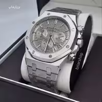 ساعت AP سیلور صفحه توسی ساعت ادومار پیگه ساعت Audemars Piguet ساعت ای پی مردانه