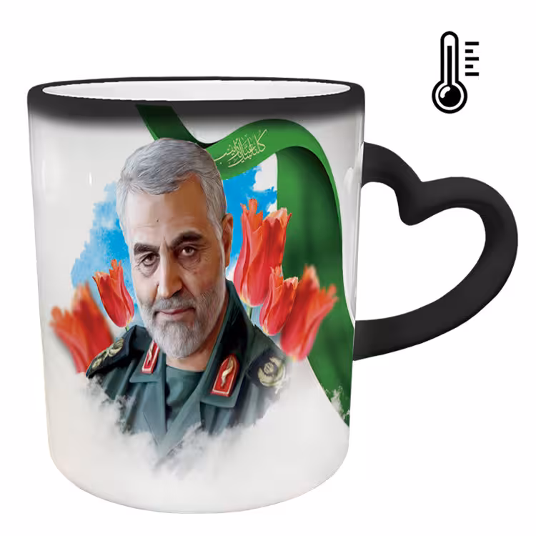خرید ماگ-لیوان حرارتی  دسته قلبی  سردار سلیمانی کد 2
