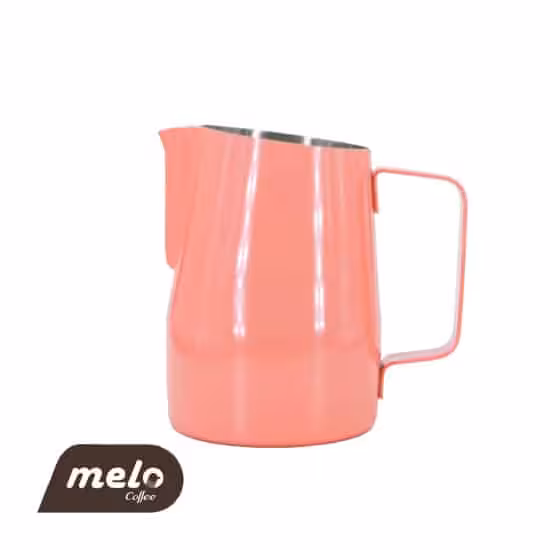 پارچ شیر استیل قهوه 350 میلی (صورتی)