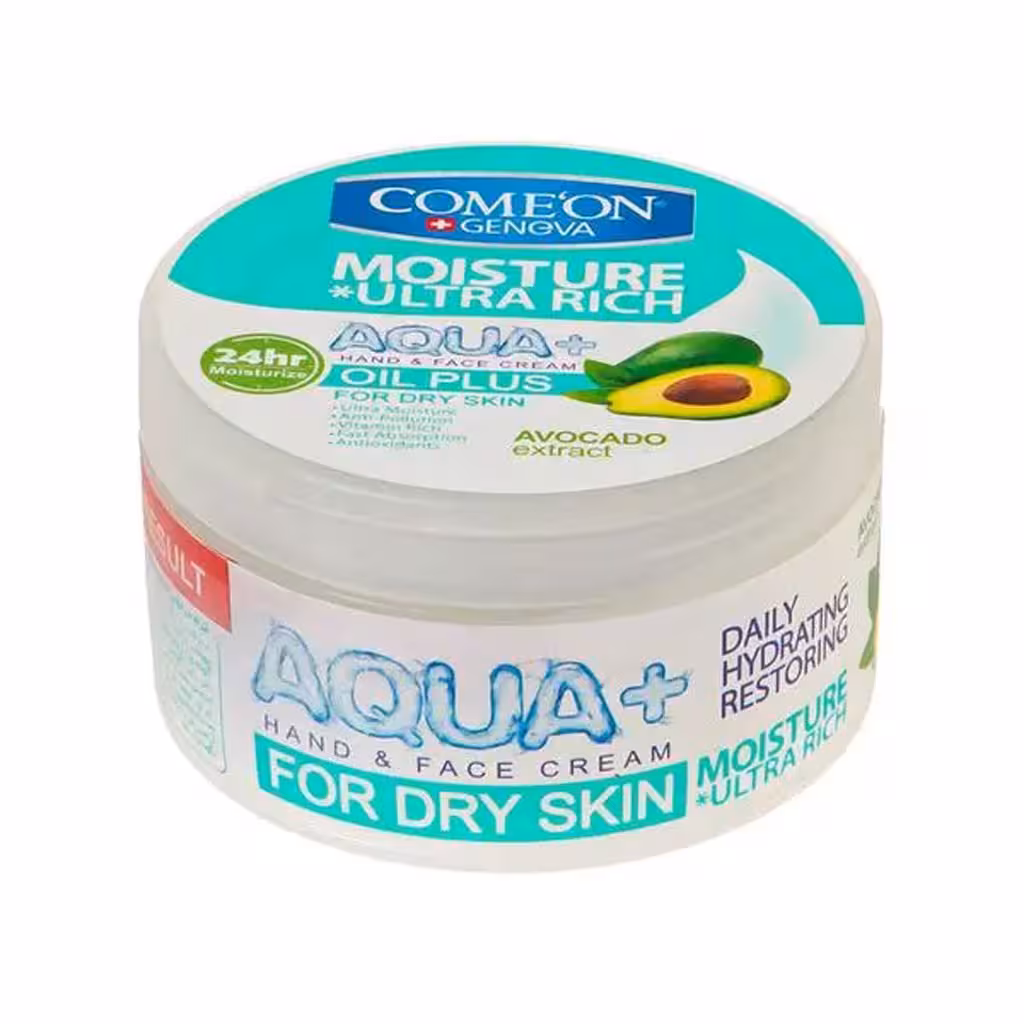 کرم مرطوب کننده آکوا پلاس کامان مخصوص پوست خشک 250میلی لیتر | Come On Aqua Plus Moisture Cream For Dry Skin