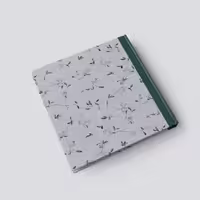 دفتر خط دار خشتی گلدار گالینگور سبز رث گرافیک