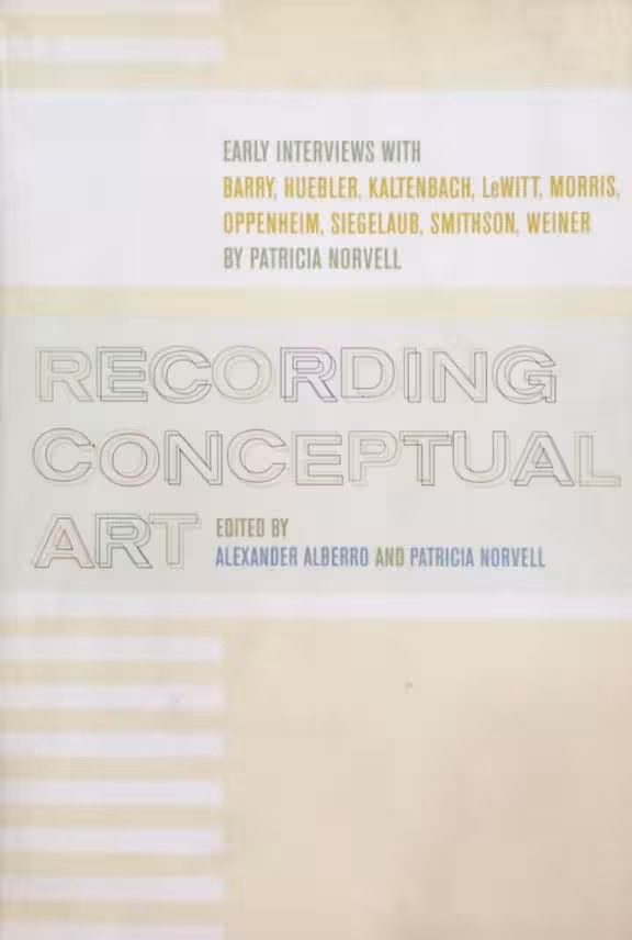 Recording Conceptual Art