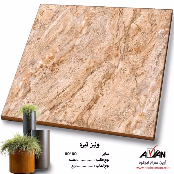 سرامیک ونیز تیره 60*60 کاشی آرین سرام