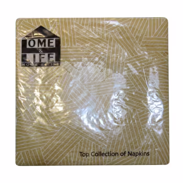 ماتیاس دستمال کاغذی 20 عددی 2 لایه زمینه کرم طرح خطوط سفید