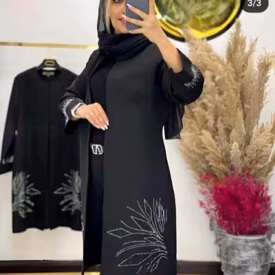 مانتو مجلسی کرپ مدل نگینی