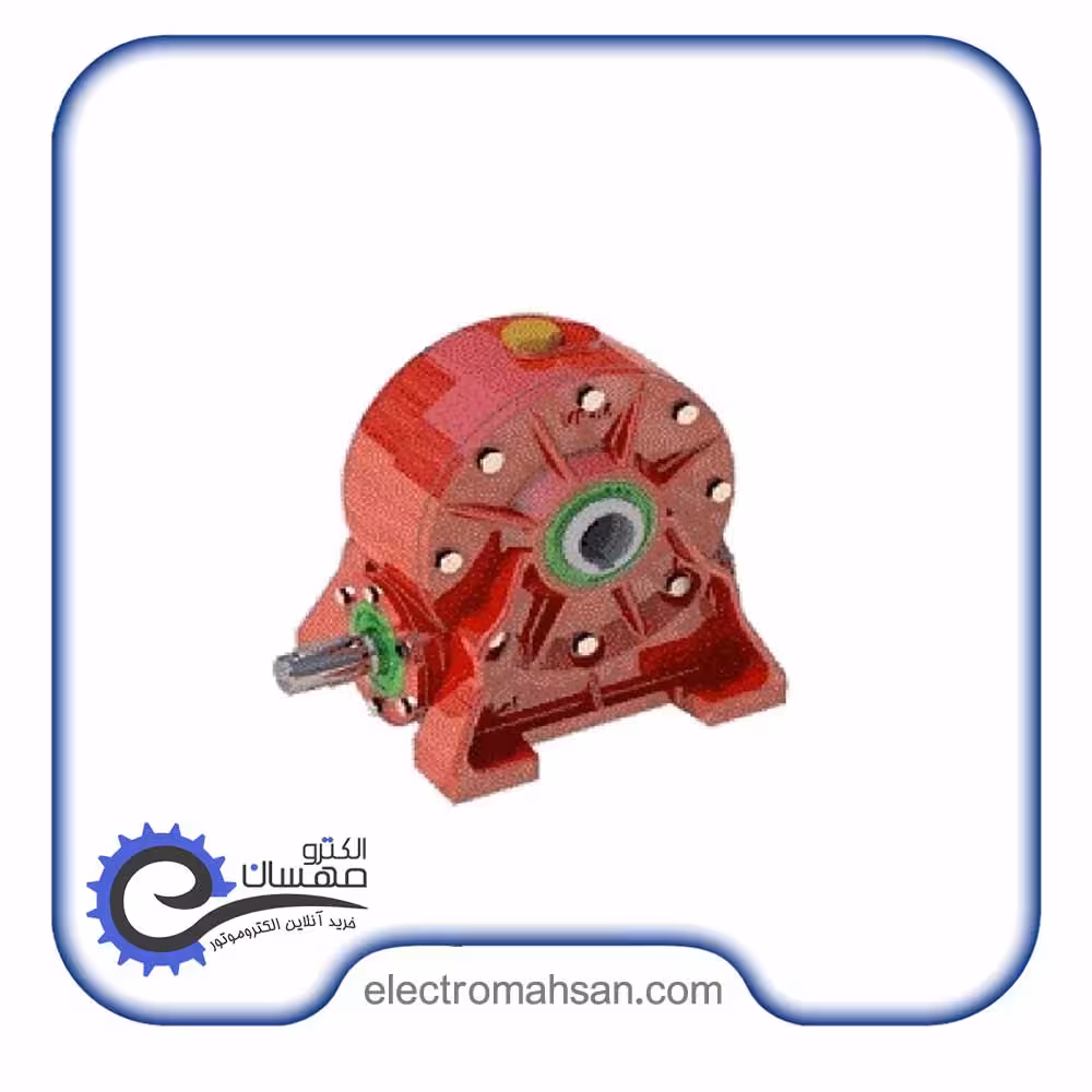 گیربکس حلزونی شاکرین سایز 210 نسبت 40 ورودی 48 خروجی 90 میلیمتر سری VF ساخت ایران