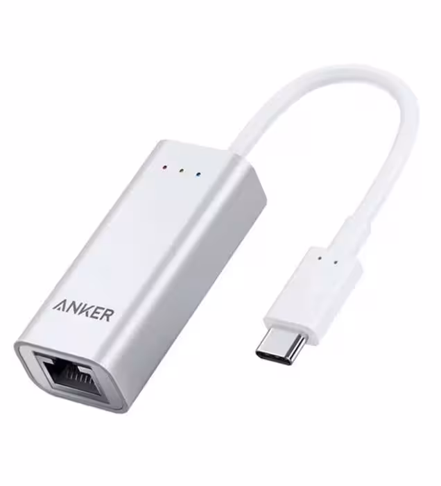 خرید مبدل USB-C به LAN انکر مدل A8341041 USB-C to Ethernet Adapter for MacBook قیمت روز