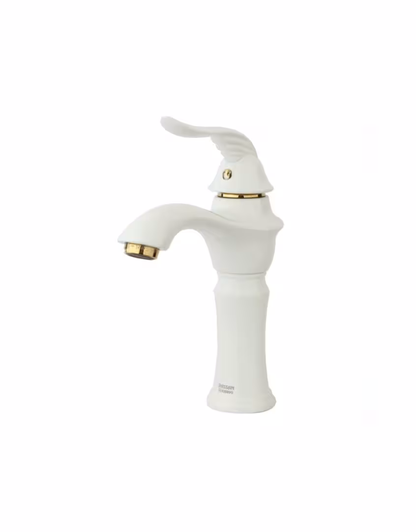 شیر روشویی راسان مدل پریمو سفید طلایی