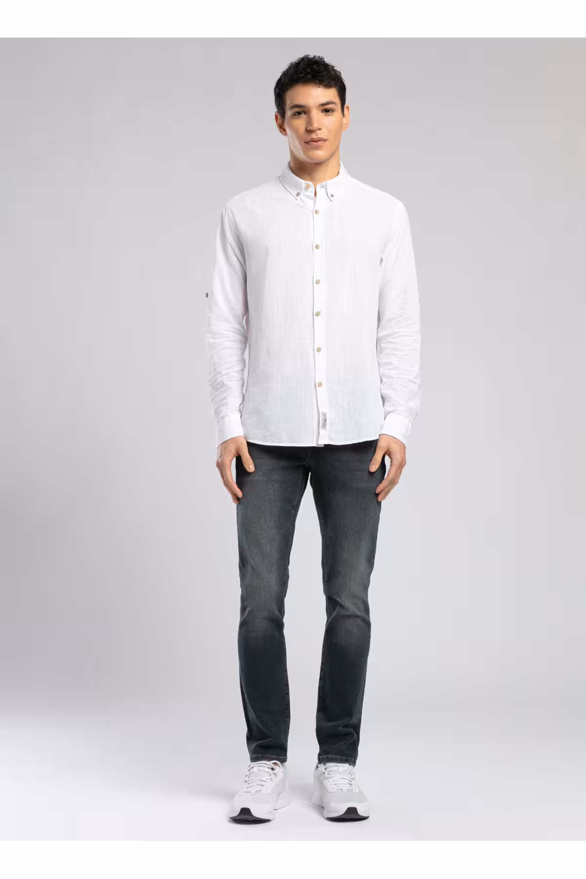 شلوار جین مردانه کمر نرمال لاغر مردان 252 LCM جف الری نیمه شب Lee Cooper