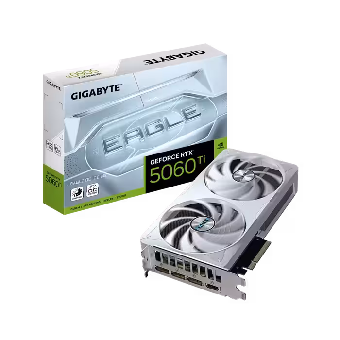 کارت گرافیک گیگابایت مدل GeForce RTX 5060 Ti EAGLE OC ICE 8GB